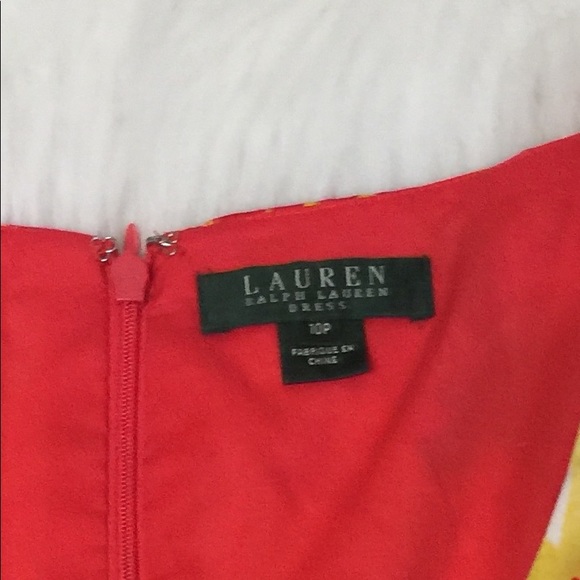 💥Tropical Print  Ralph Lauren Sheath Dress💥Sz 10 - Picture 4 of 7